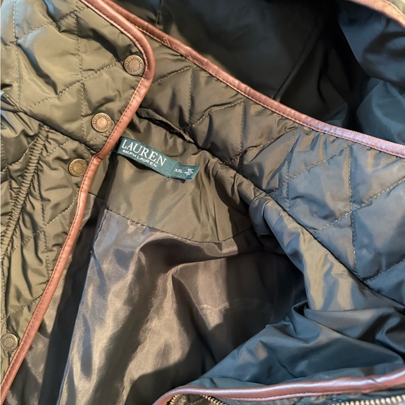 Lauren Ralph Lauren Olive Green Quilted Puffer Jacket - Picture 3 of 3